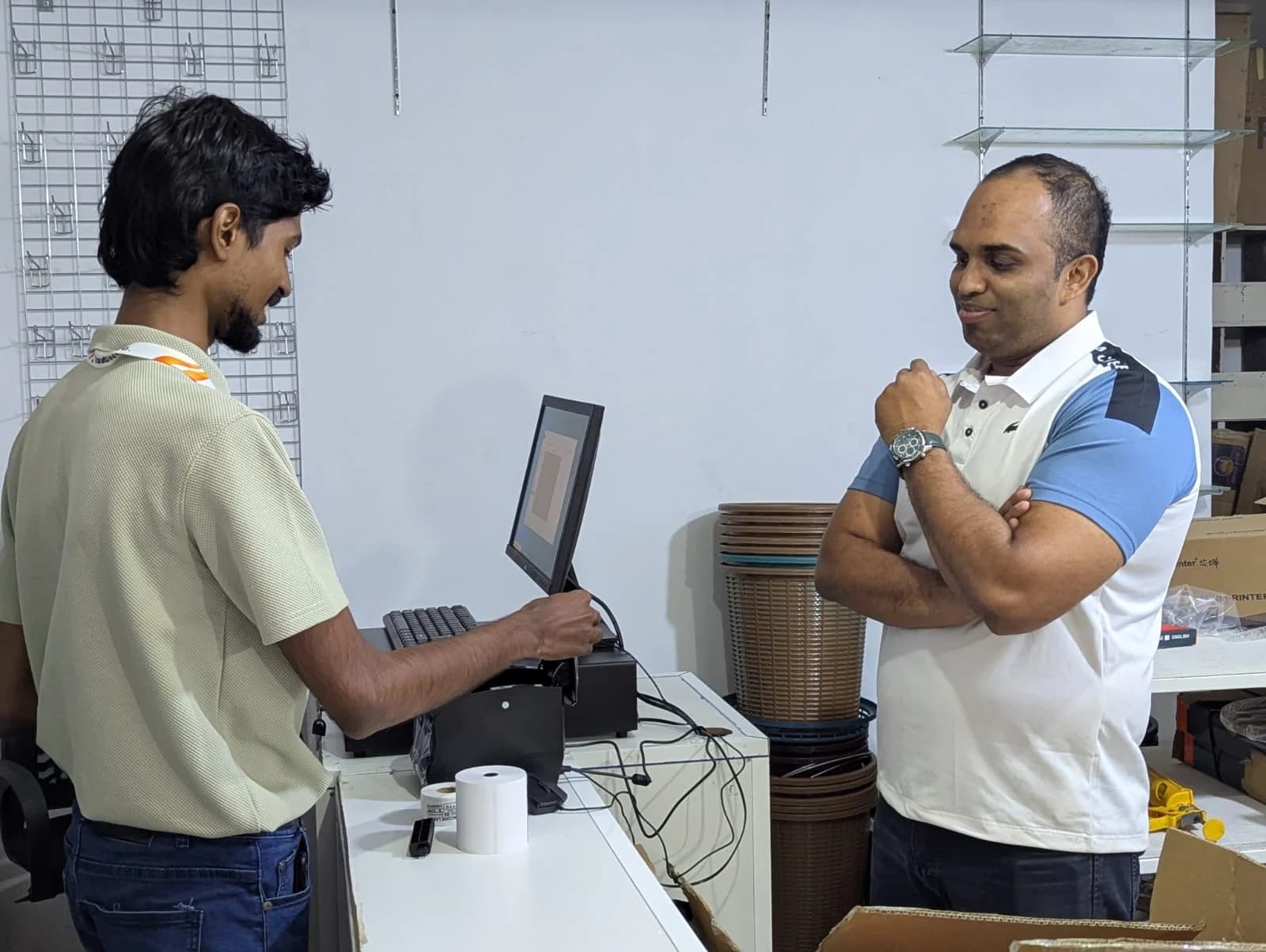 Installed point-of-sale system