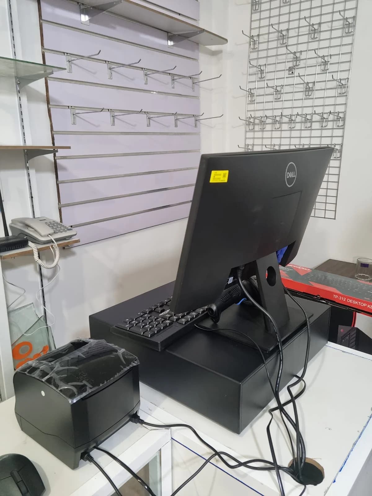 Point-of-sale system setup for a client